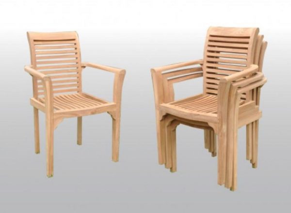 teak stacking chairs