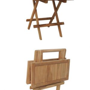 teak small square side table