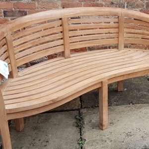 Oxford Wave Peanut Bench (Horizontal Slats)