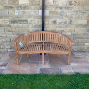 Teak Banana Bench Vertical Rails
